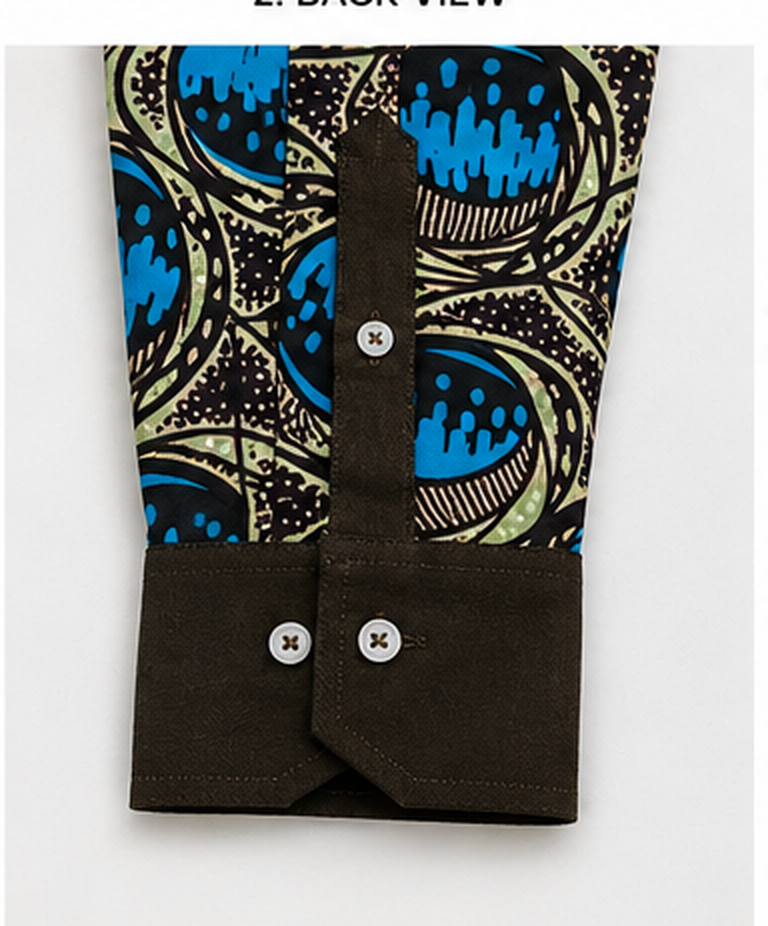 Men's long-sleeve dress shirt-Seashell L 5 Men's long-sleeve dress shirt-Seashell L - Image 5