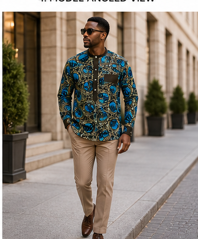 Men's long-sleeve dress shirt-Seashell L 8 Men's long-sleeve dress shirt-Seashell L - Image 8