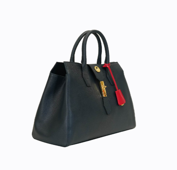 Cleo Cabas Handbag - Midnight Saffiano 2 Cleo Cabas Handbag - Midnight Saffiano - Image 2