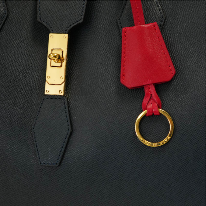 Cleo Cabas Handbag - Midnight Saffiano 6 Cleo Cabas Handbag - Midnight Saffiano - Image 6