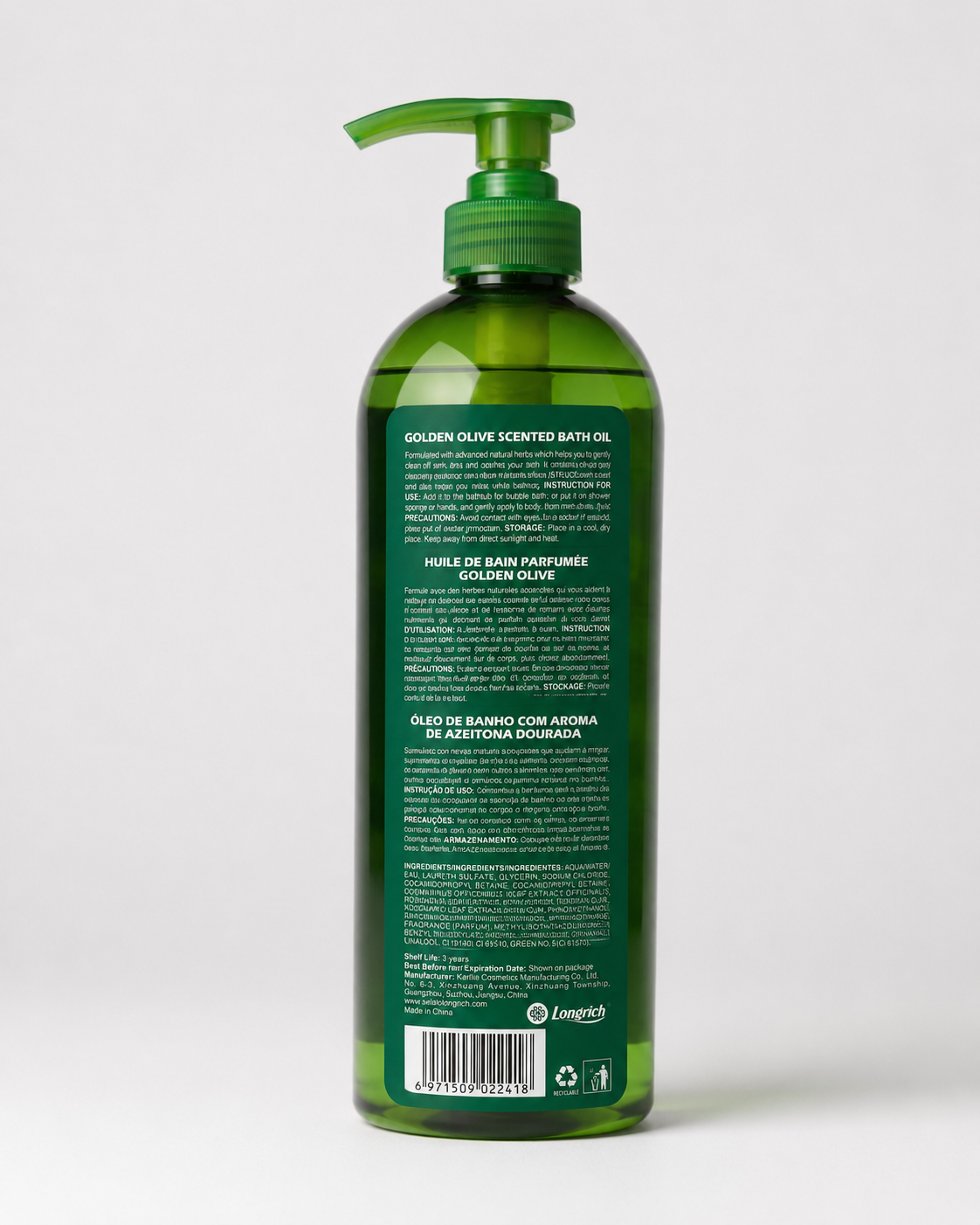 Golden Olive Scented Bath Oil (1 L) 2 Golden Olive Scented Bath Oil (1 L) - Image 2
