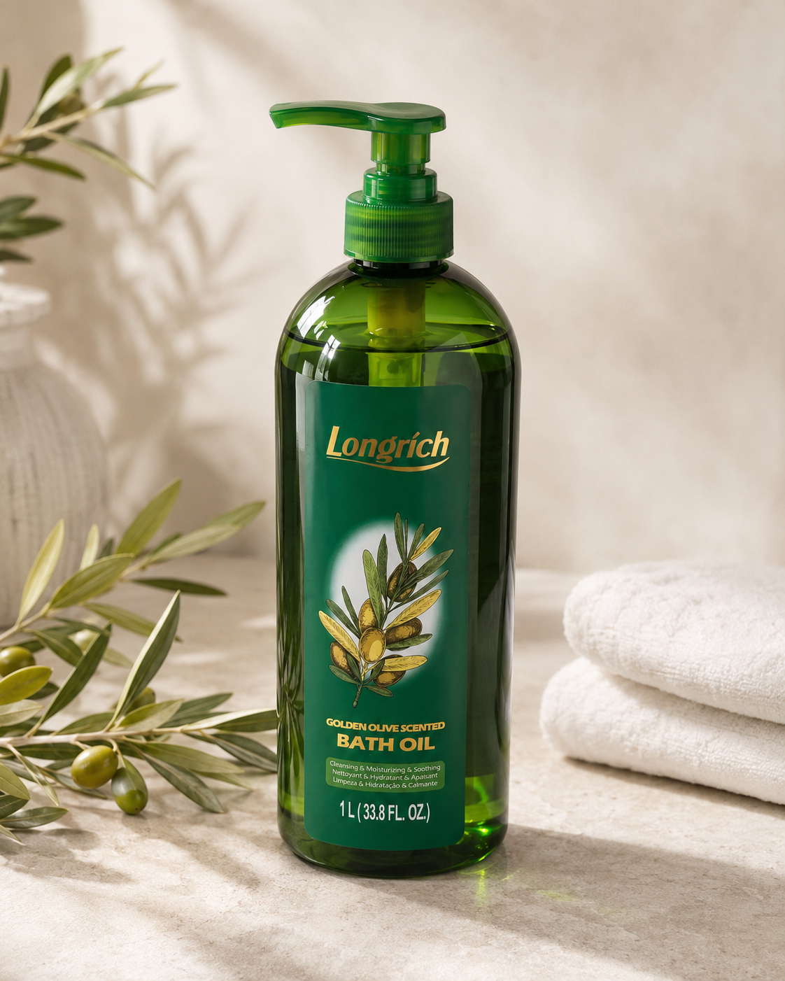 Golden Olive Scented Bath Oil (1 L) 4 Golden Olive Scented Bath Oil (1 L) - Image 4