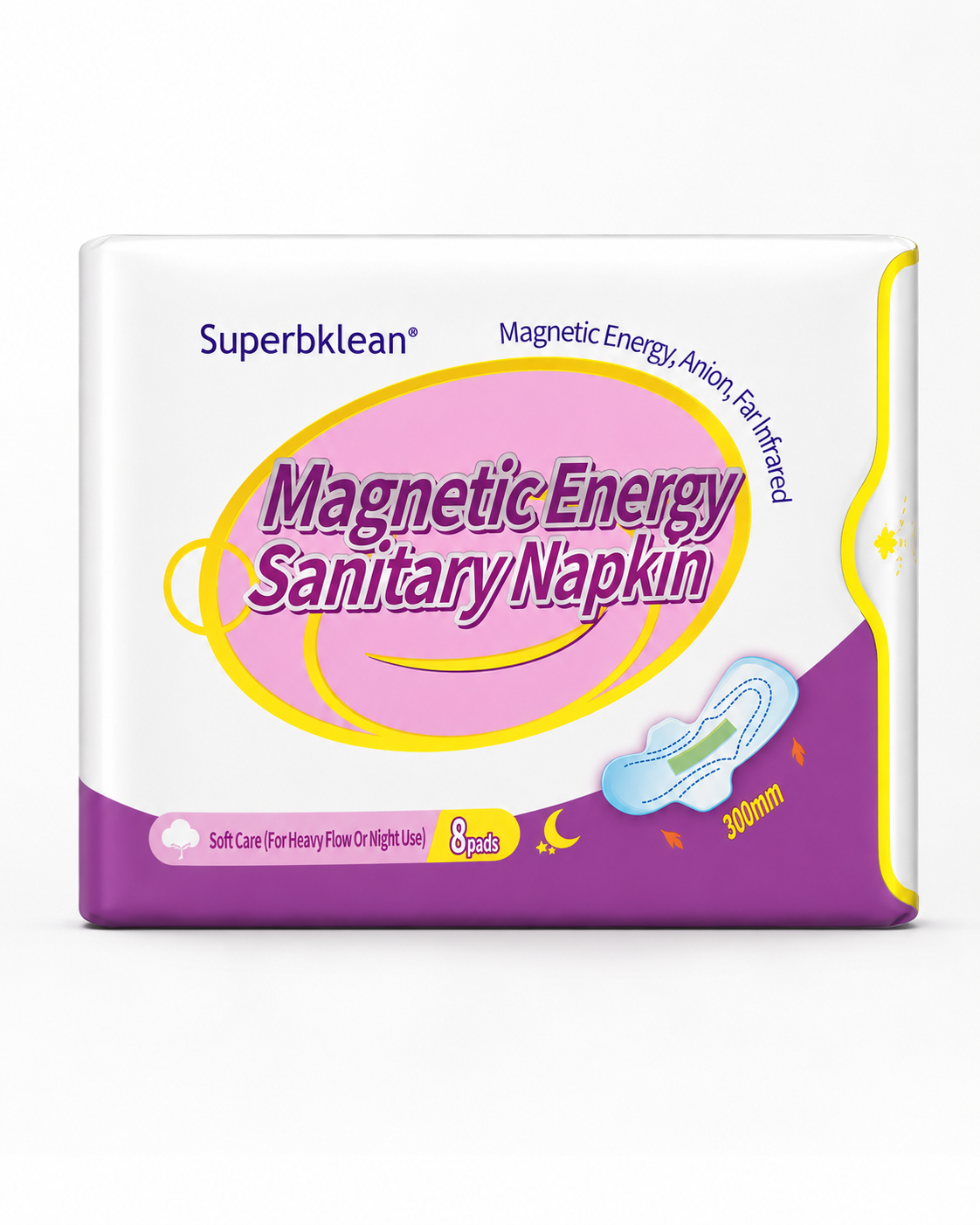 Superbklean Magnetic Sanitary Napkin (Night Use)-Heavy flow 2 Superbklean Magnetic Sanitary Napkin (Night Use)-Heavy flow - Image 2