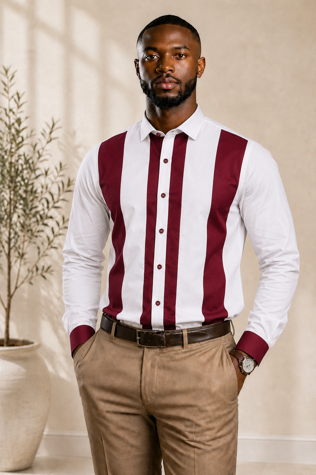 Men's long-sleeve dress shirt-Elegance XL 4 Men's long-sleeve dress shirt-Elegance XL - Image 4