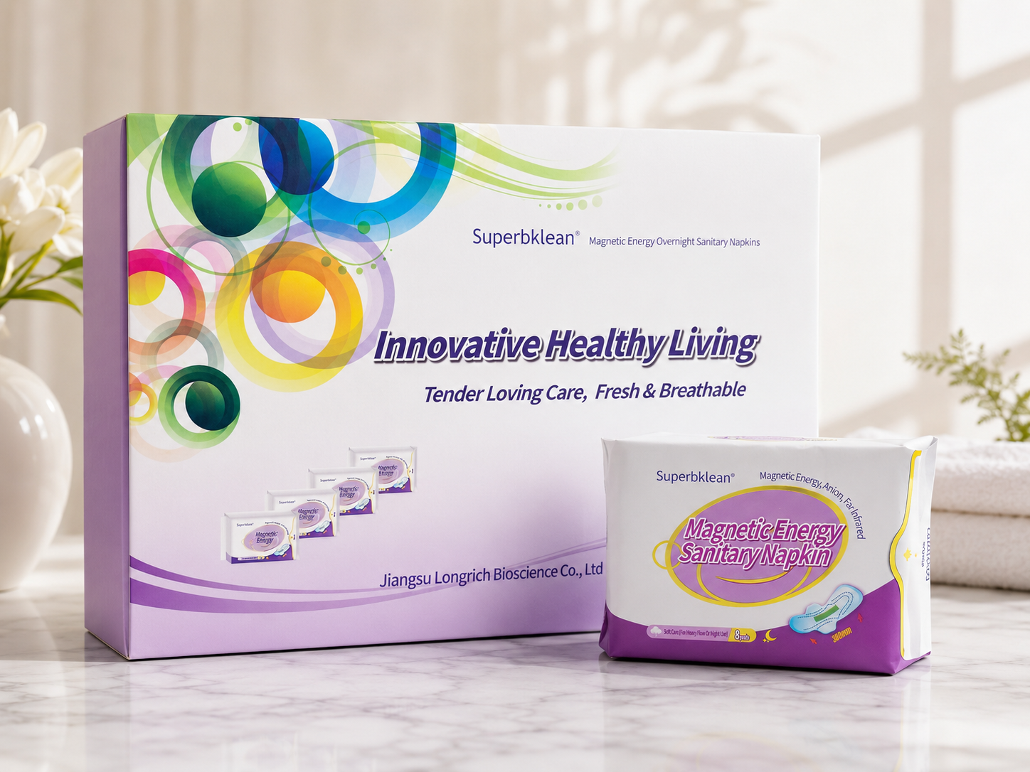 Superbklean Magnetic Sanitary Napkin (Night Use)-Heavy flow 1 Superbklean Magnetic Sanitary Napkin (Night Use)-Heavy flow