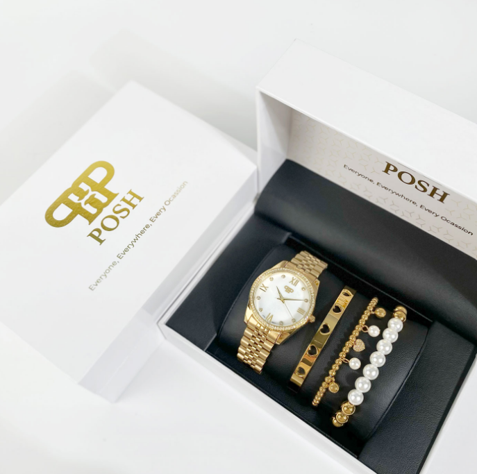 Isabel Watch & Bracelets Set - Mother of Pearl/Silver/Rose 4 Isabel Watch & Bracelets Set - Mother of Pearl/Silver/Rose - Image 4