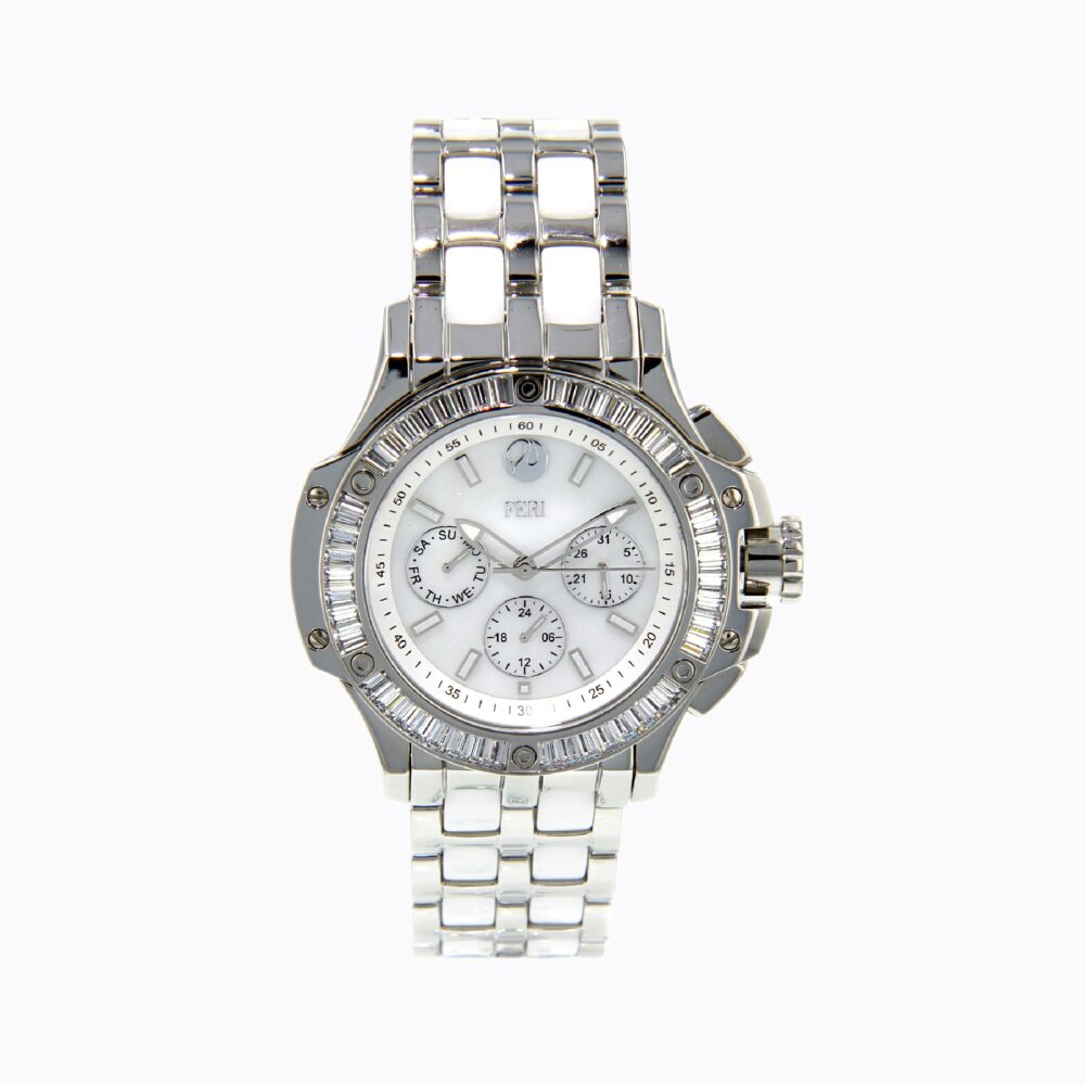 Nikea Watch - Silver Tone with White