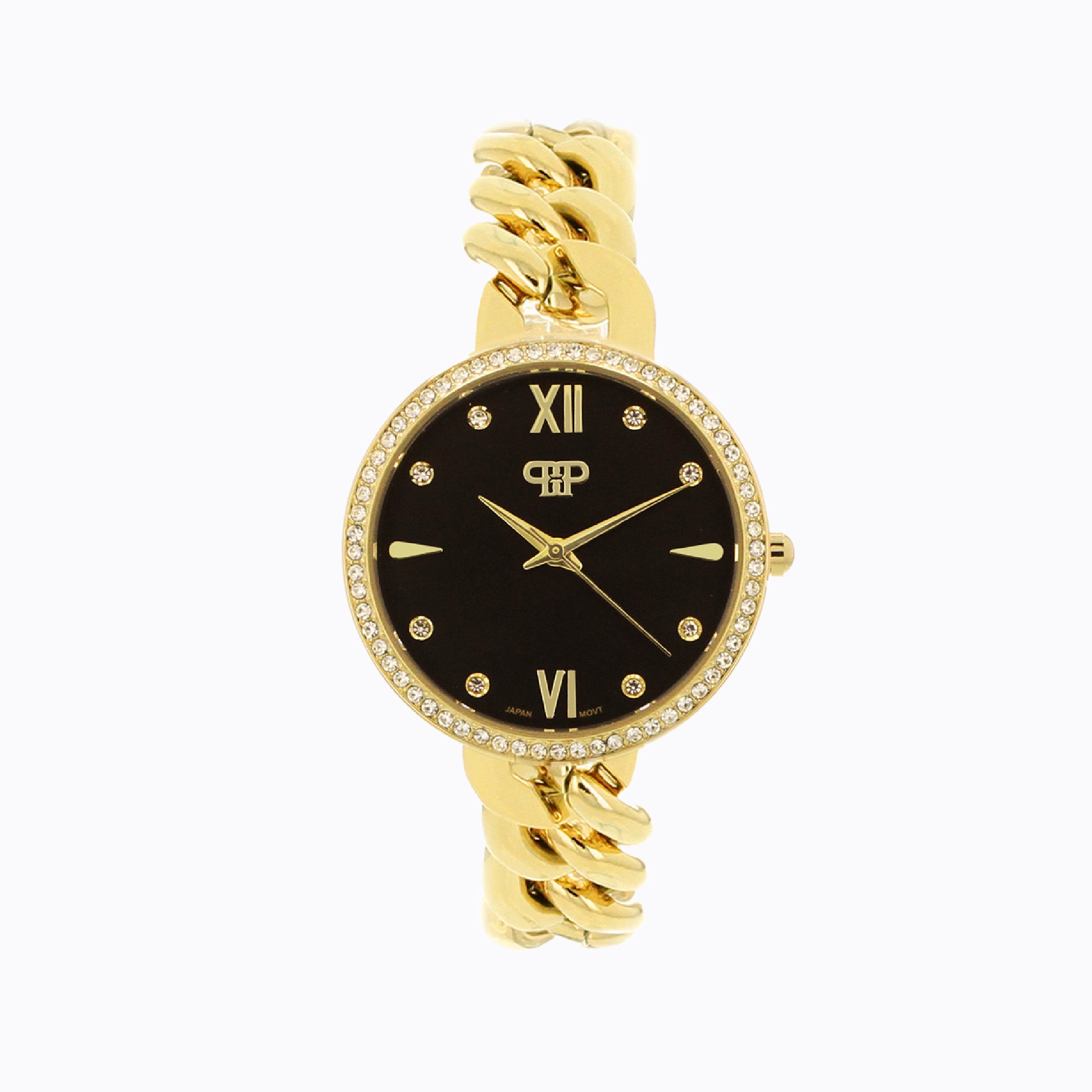 Adina Watch & Bracelets Set - Black/Gold 2 Adina Watch & Bracelets Set - Black/Gold - Image 2