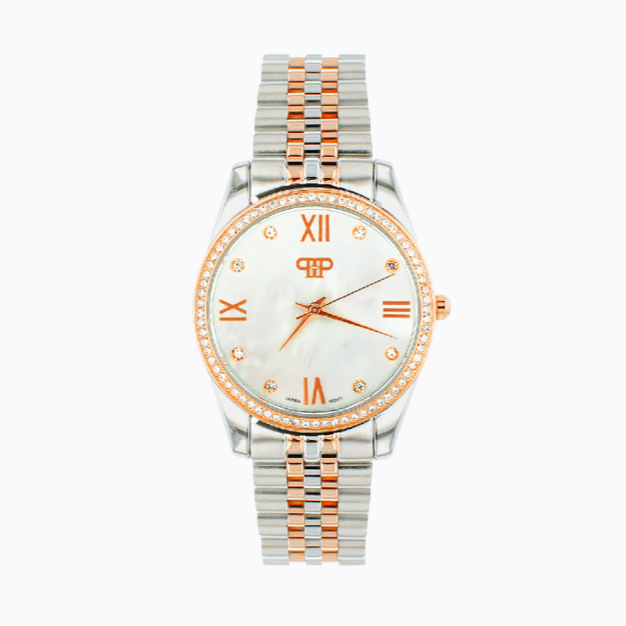 Isabel Watch - Mother of Pearl/Silver/Rose 1 Isabel Watch - Mother of Pearl/Silver/Rose
