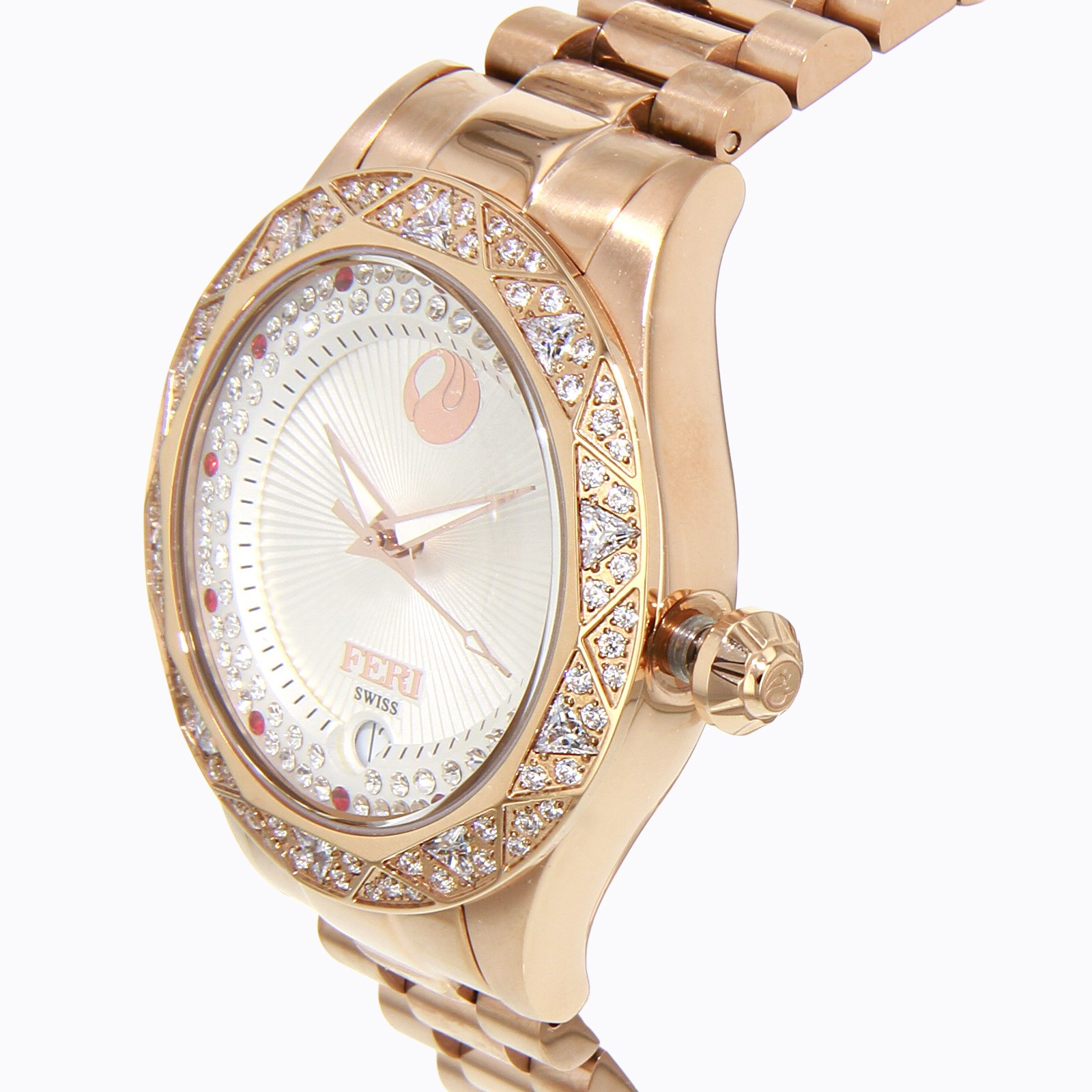 Aisa Watch - Rose Tone with White Face 2 Aisa Watch - Rose Tone with White Face - Image 2