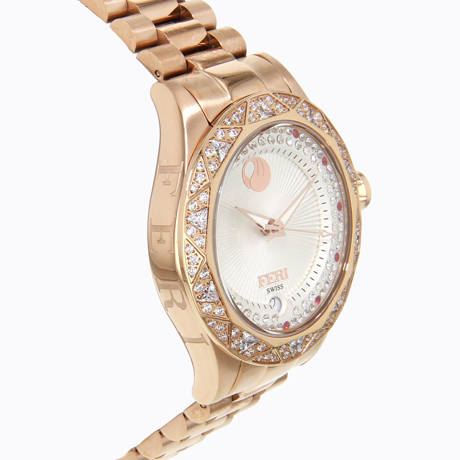 Aisa Watch - Rose Tone with White Face 3 Aisa Watch - Rose Tone with White Face - Image 3