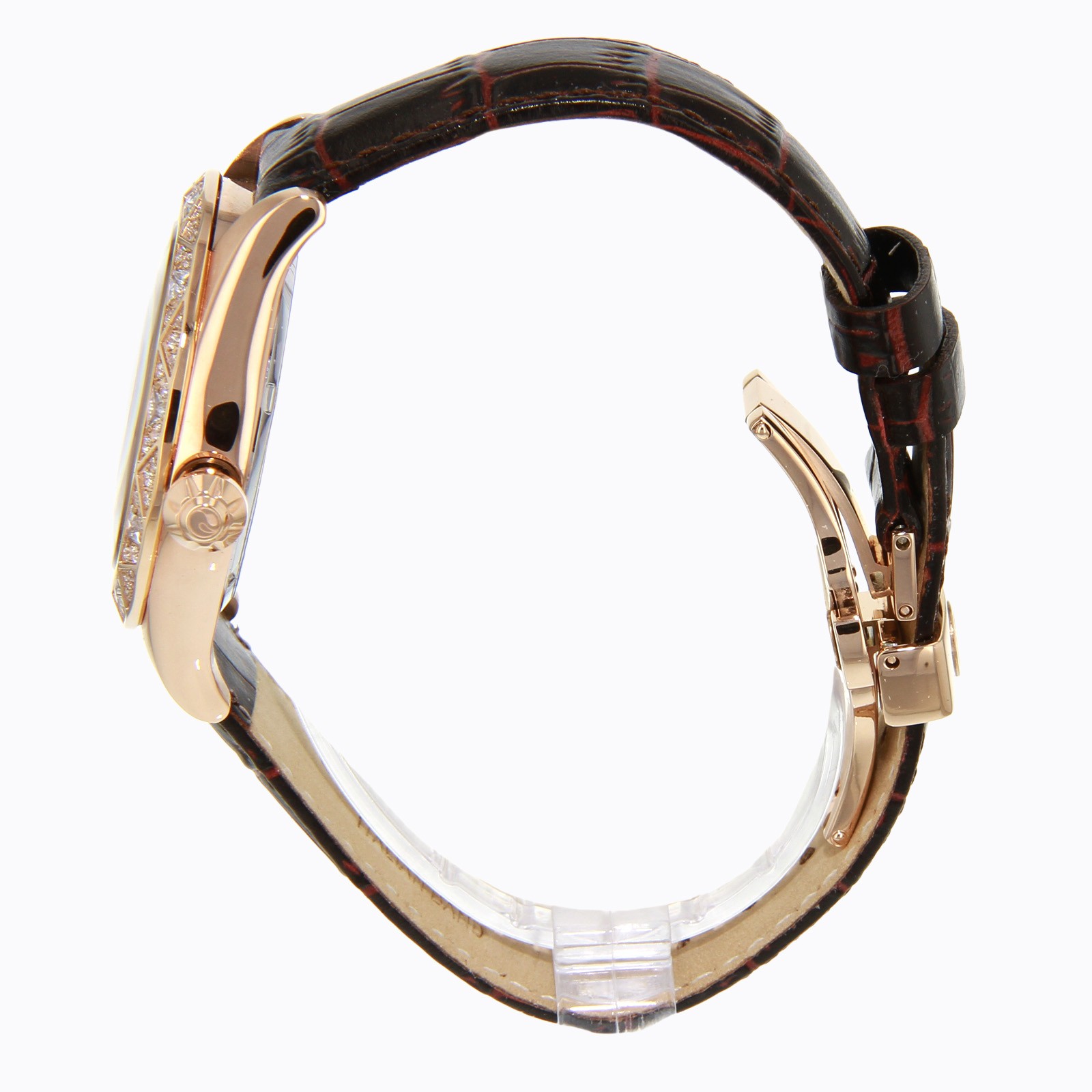 Themis Watch - Rose Tone with White Face and Red Printed Strap 4 Themis Watch - Rose Tone with White Face and Red Printed Strap - Image 4