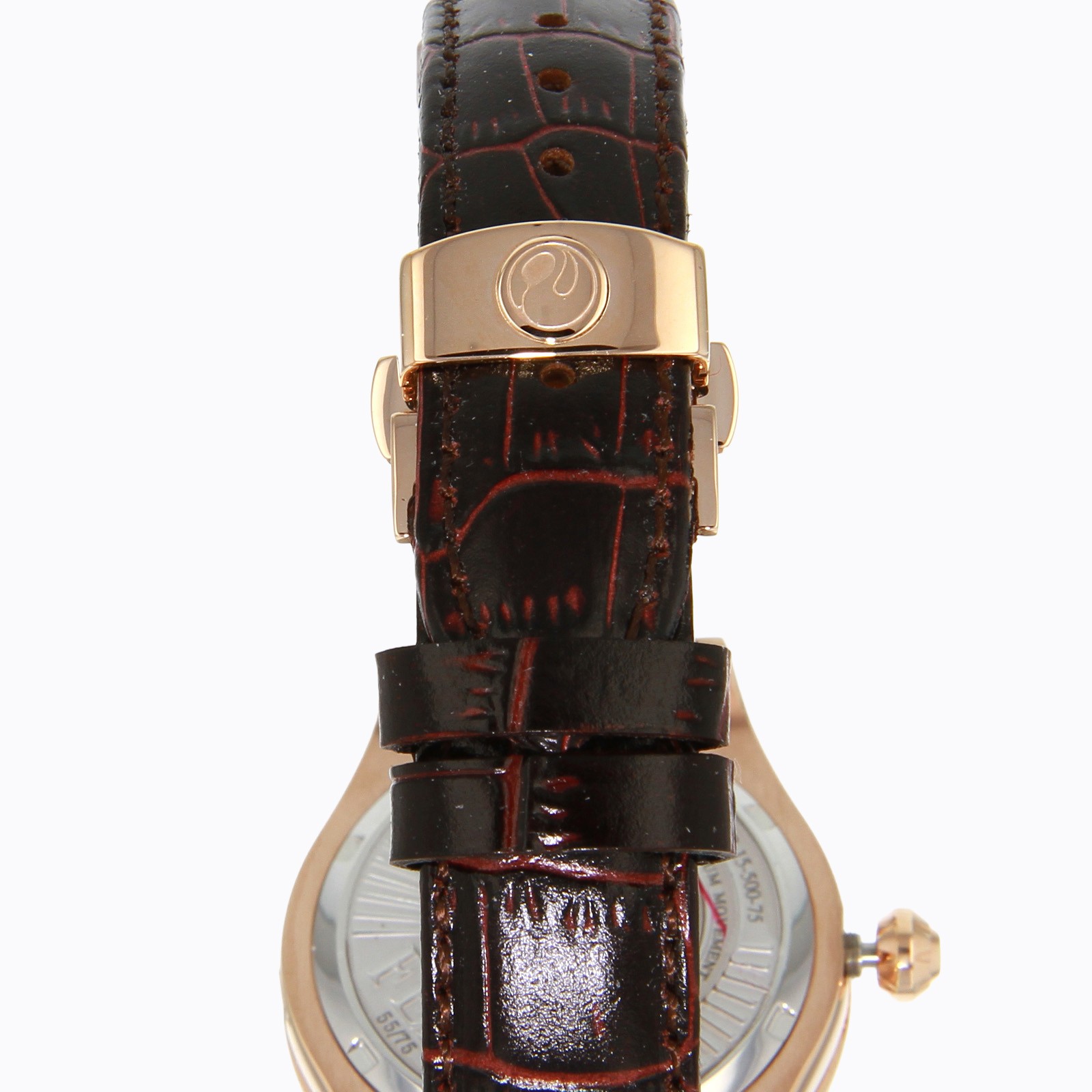 Themis Watch - Rose Tone with White Face and Red Printed Strap 5 Themis Watch - Rose Tone with White Face and Red Printed Strap - Image 5