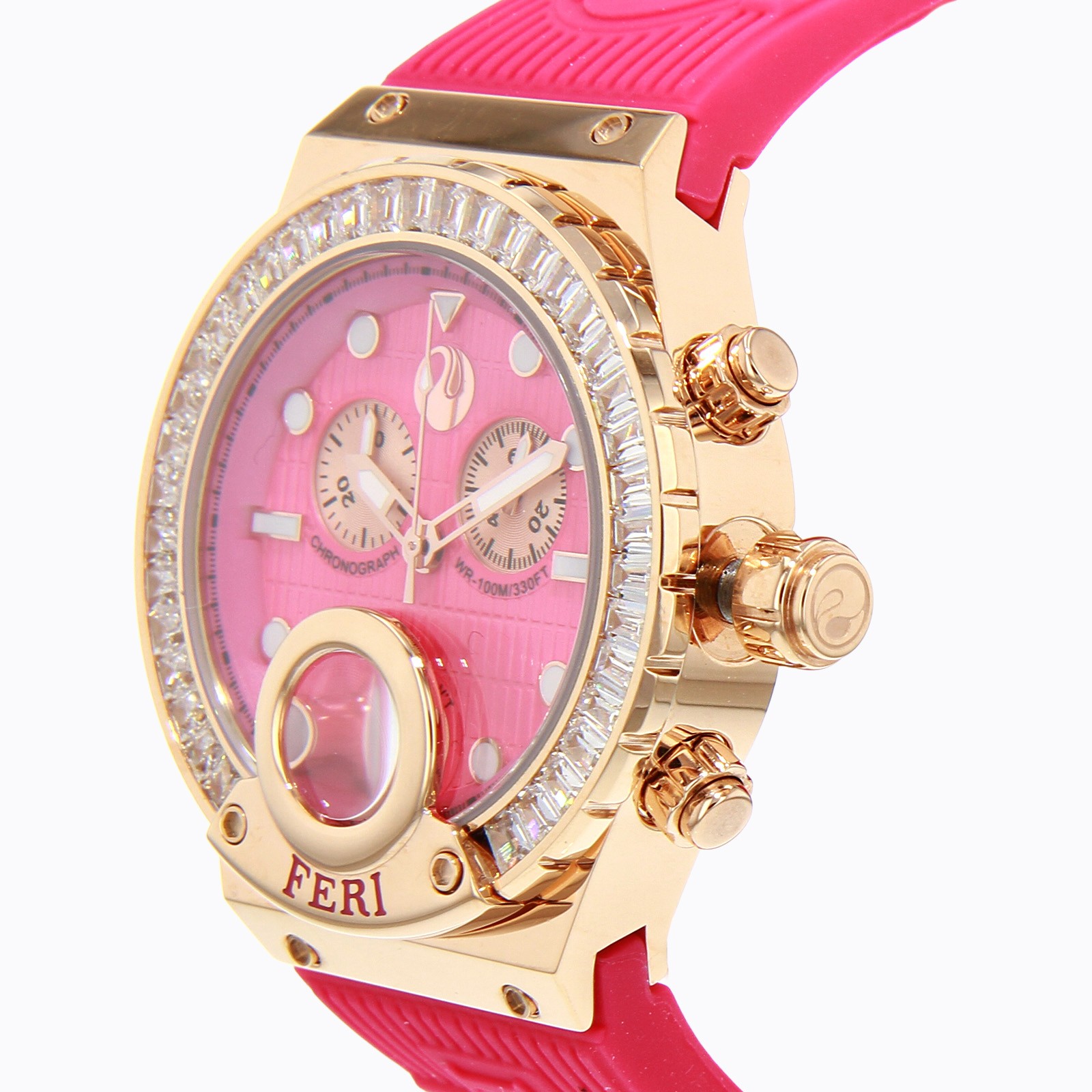 Theia Watch - Rose Tone with Pink Strap 2 Theia Watch - Rose Tone with Pink Strap - Image 2