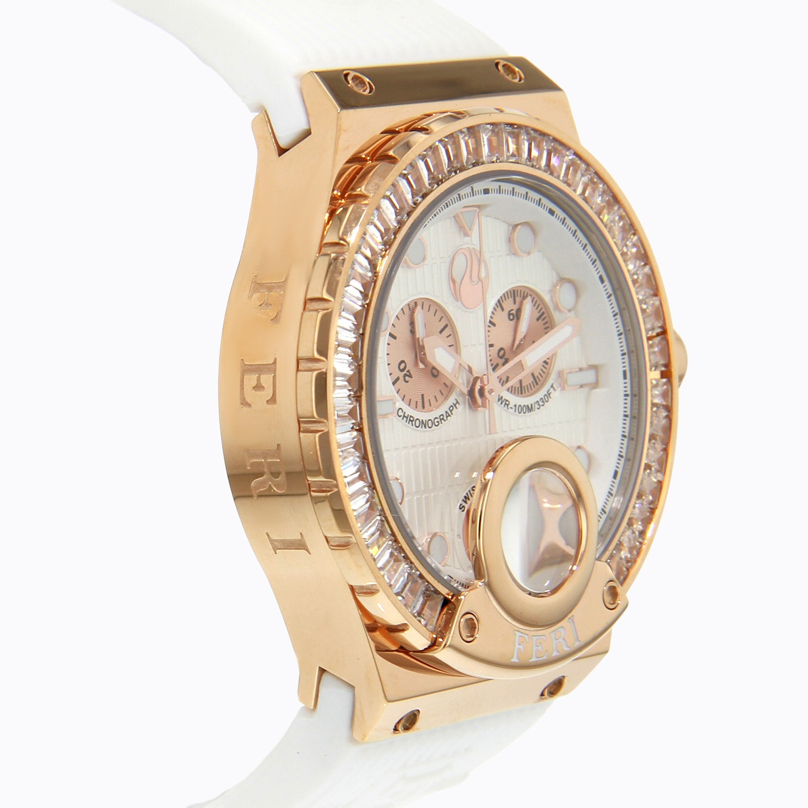 Theia Watch - Rose Tone with White Strap 3 Theia Watch - Rose Tone with White Strap - Image 3