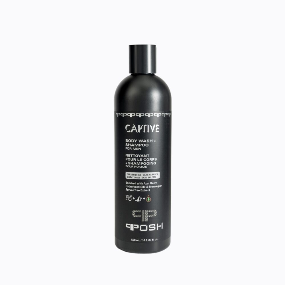 CAPTIVE - Body Wash + Shampoo For Men - Single Bottle
