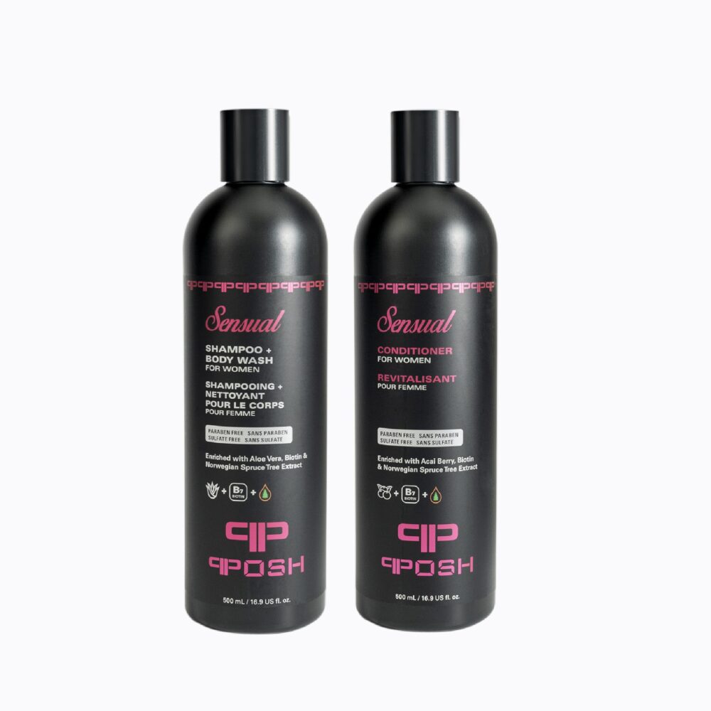 SENSUAL Body Wash + Shampoo & Conditioner Set - 2 Bottles