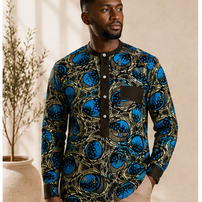 Men's long-sleeve dress shirt-Seashell